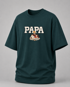 Petrol Blue T-shirt with PAPA graphic