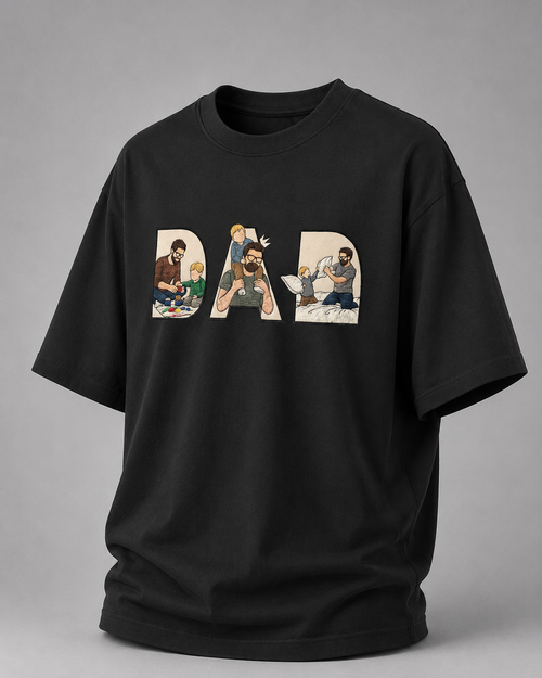 DAD Stories Oversized T-Shirt black