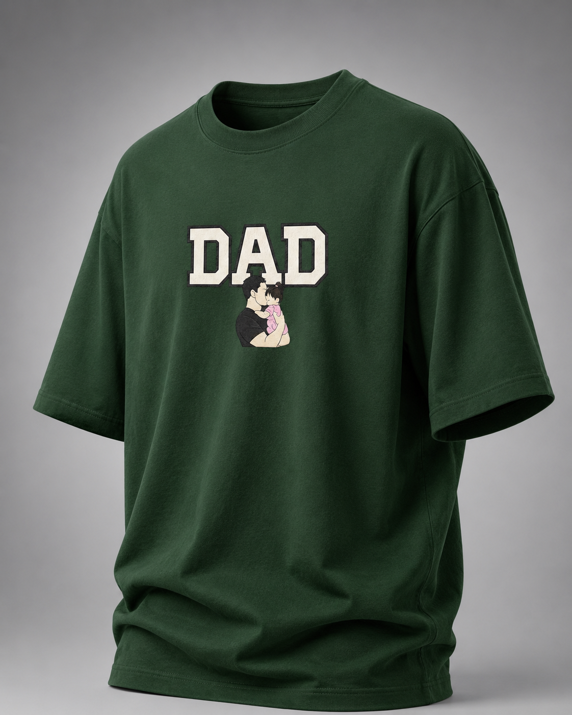 DAD The First Hero Oversized T-Shirt