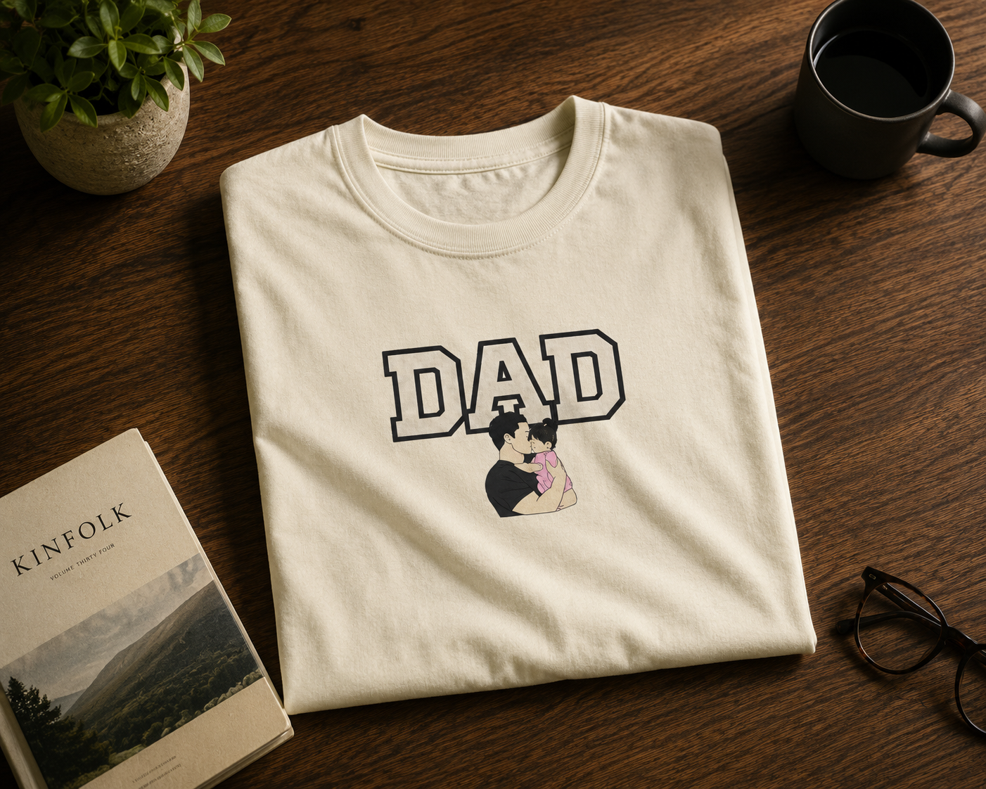 DAD The First Hero | 240 GSM Premium Cotton Oversized T-Shirt